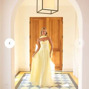 NWT Cocolillys yellow maxi dress with scarf neck size small